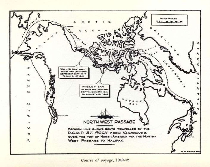 Course of voyage, 1940-42